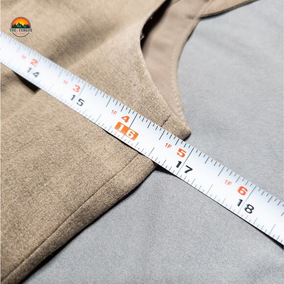 Ann Taylor Shift Dress Tan Back Zip Cap Sleeve Midi Casual Women's Size 4 - Picture 5 of 8